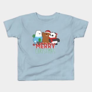 Merry Christmas Bears Kids T-Shirt